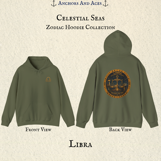 Libra Zodiac Hoodie | Celestial Seas Zodiac Hoodie Collection