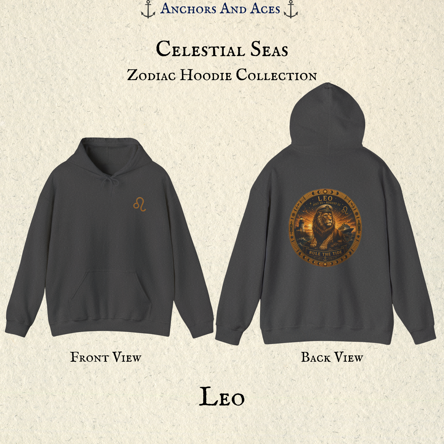 Leo Zodiac Hoodie | Celestial Seas Zodiac Hoodie Collection