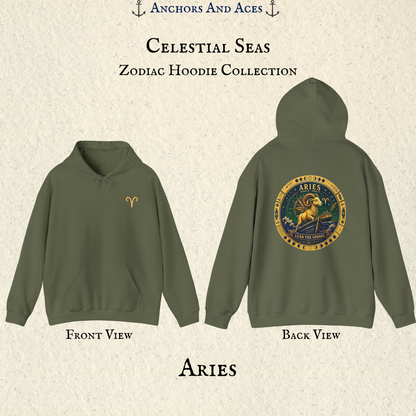 Aries Zodiac Hoodie | Celestial Seas Zodiac Hoodie Collection