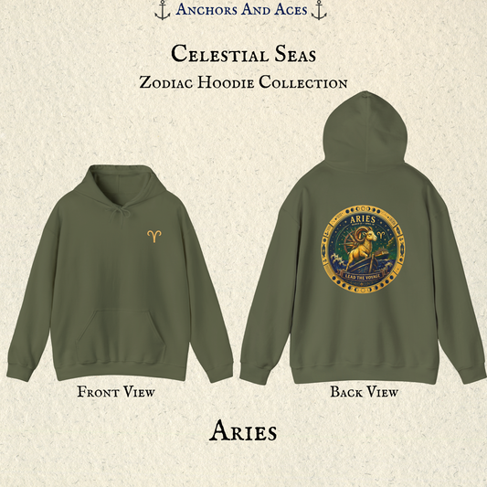 Aries Zodiac Hoodie | Celestial Seas Zodiac Hoodie Collection