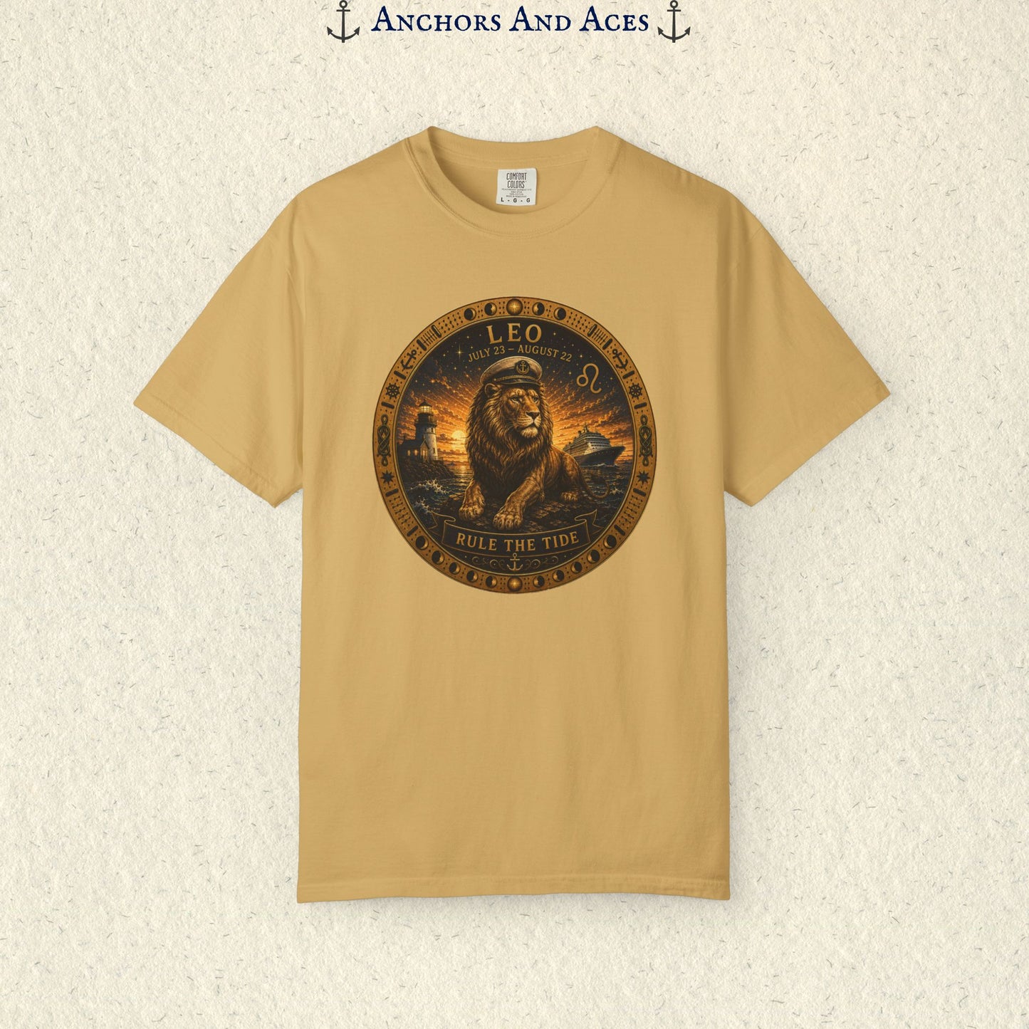 Leo Zodiac Shirt | Celestial Seas - Rule the Tide