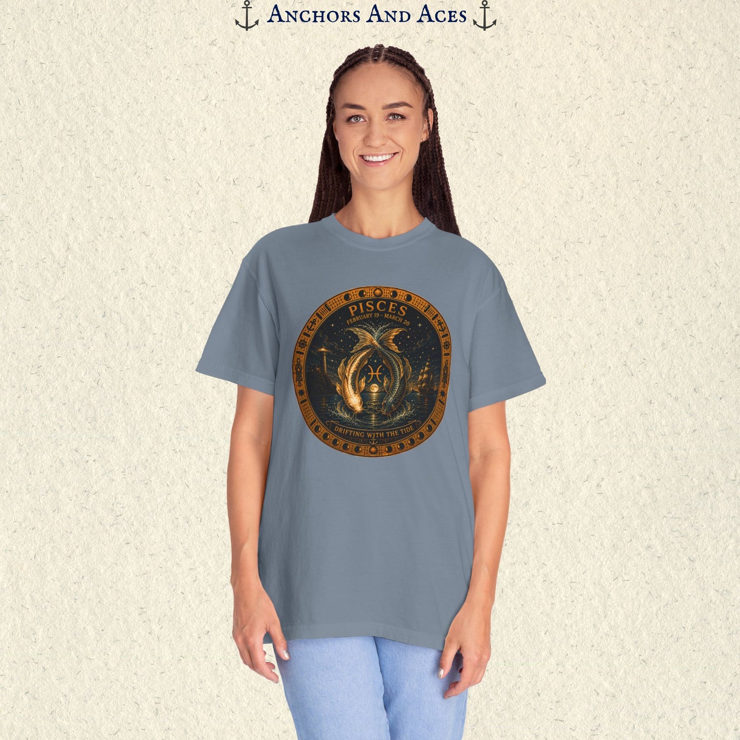 Pisces Zodiac Shirt | Celestial Seas - Drifting With The Tide