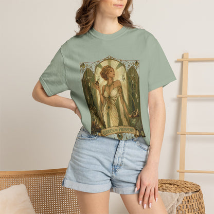 Art Nouveau Casino Graphic Tee| Goddess of Prosperity Shirt| Vintage Lucky Gambling T-Shirt