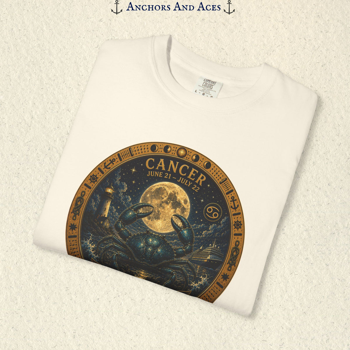 Cancer Zodiac Shirt | Celestial Seas- Guided by the Moon