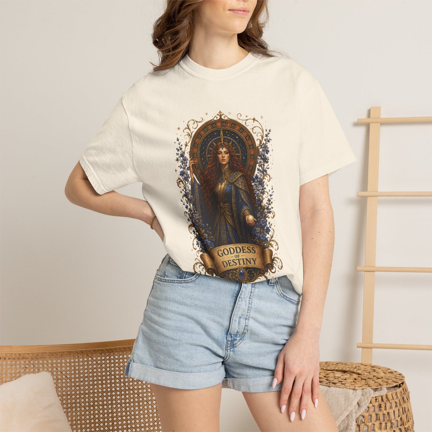 Goddess of Destiny Shirt| Art Nouveau Casino Graphic Tee| Vintage Lucky Gambling T-Shirt