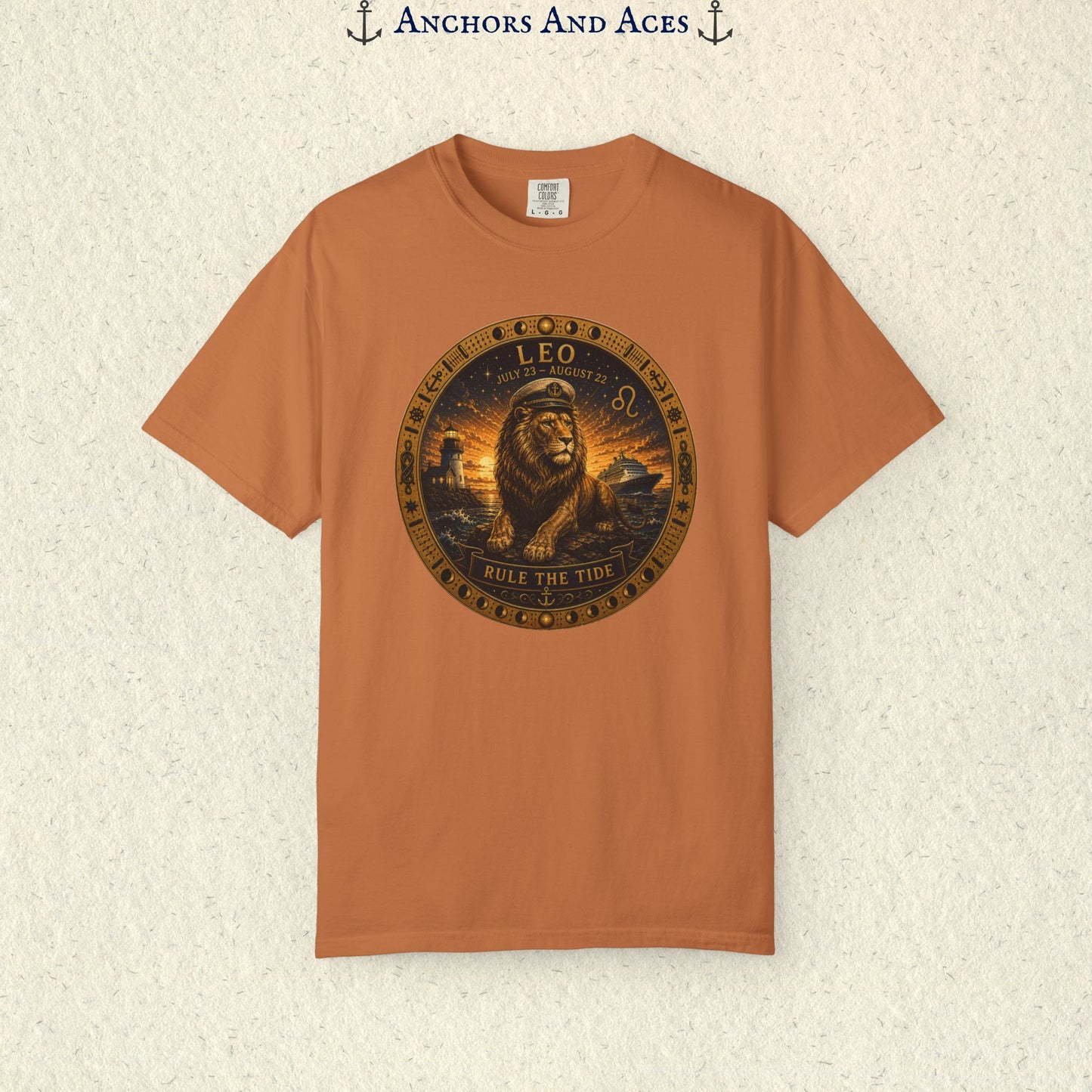 Leo Zodiac Shirt | Celestial Seas - Rule the Tide