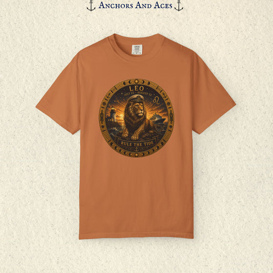 Leo Zodiac Shirt | Celestial Seas - Rule the Tide