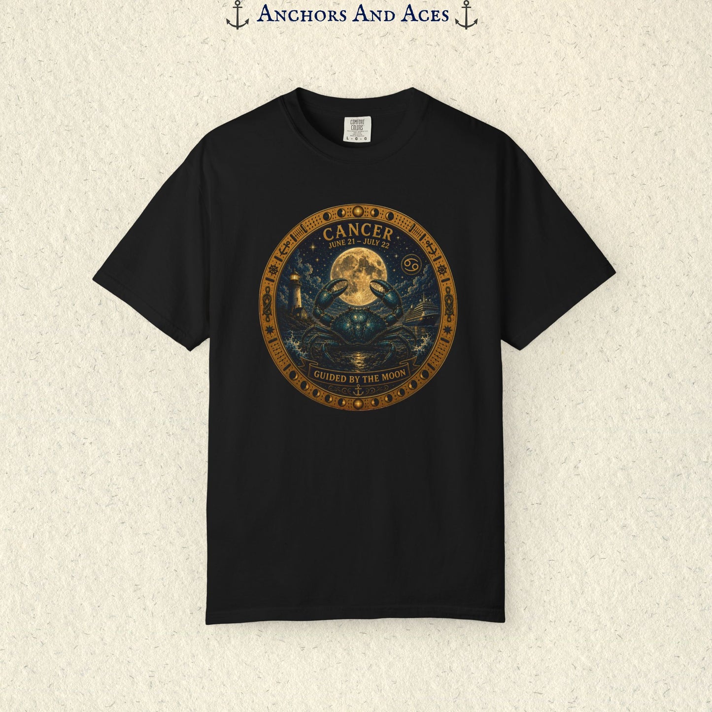 Cancer Zodiac Shirt | Celestial Seas- Guided by the Moon