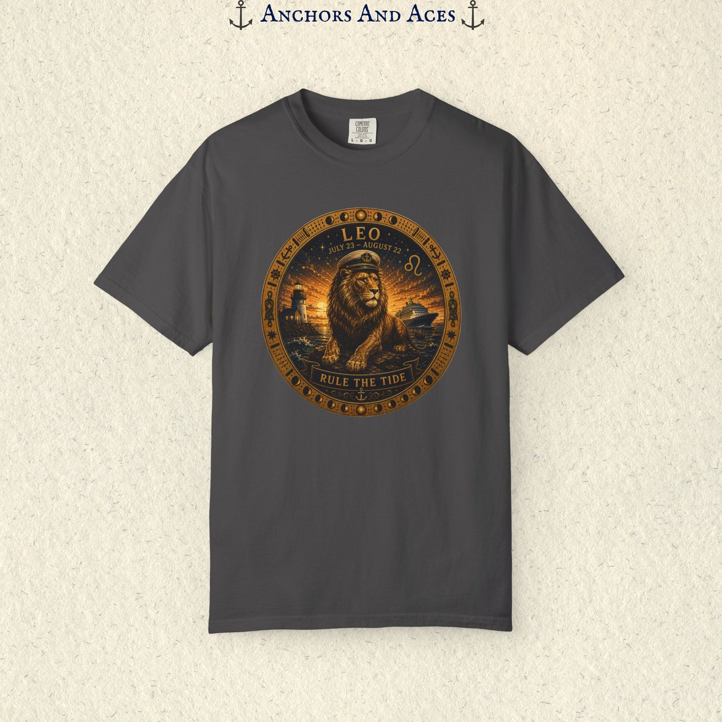 Leo Zodiac Shirt | Celestial Seas - Rule the Tide