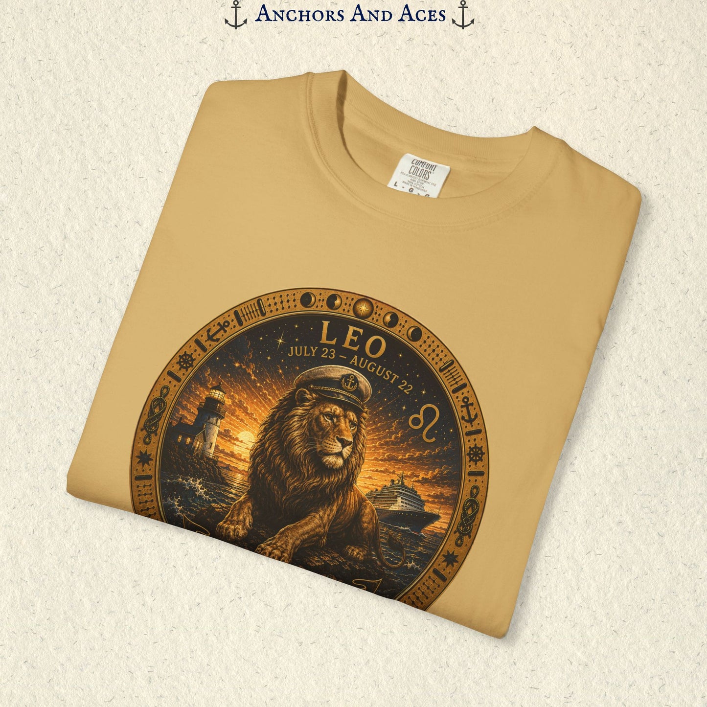 Leo Zodiac Shirt | Celestial Seas - Rule the Tide