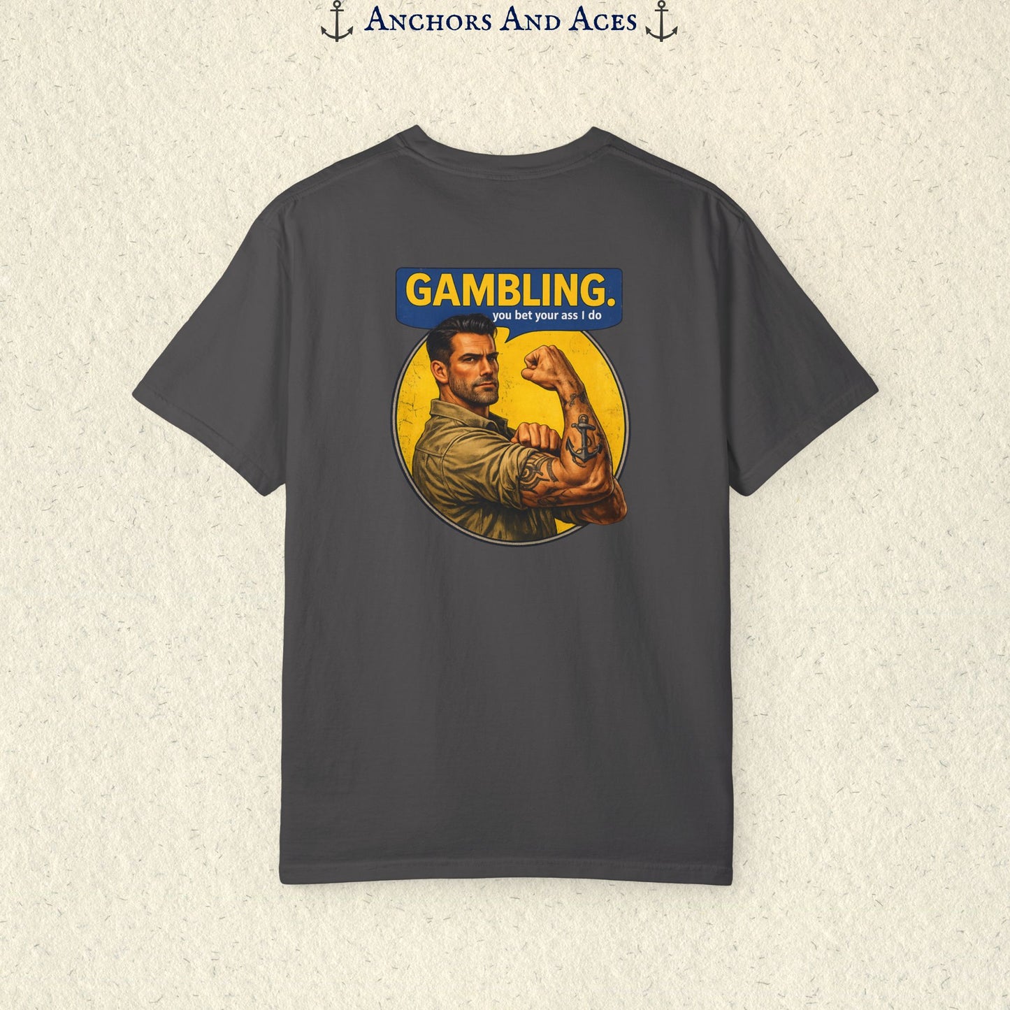Strongman Inspired | Funny Gambling Graphic Tee (Back Print)