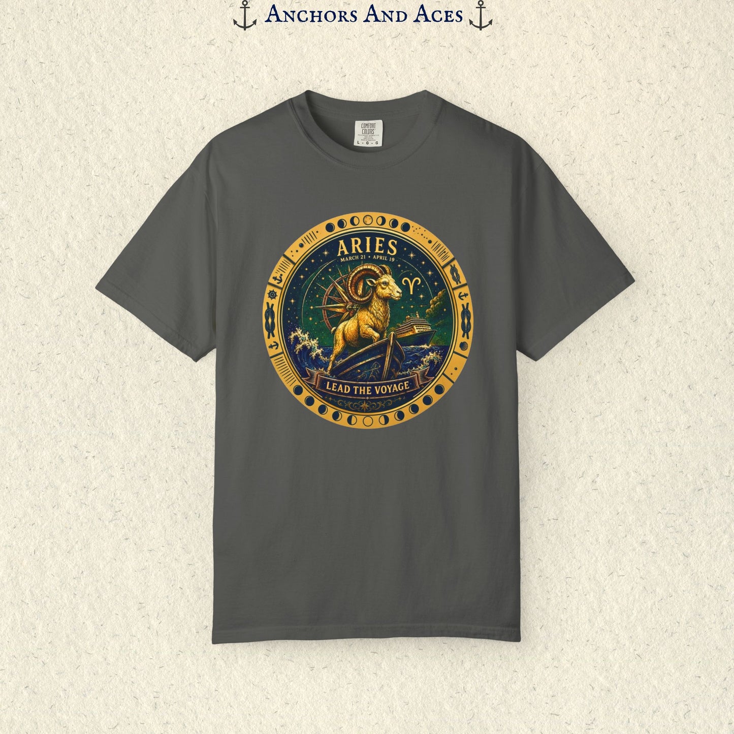 Aries Zodiac Shirt | Celestial Seas – Lead the Voyage