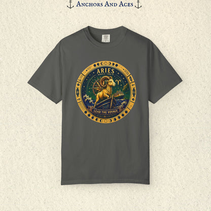 Aries Zodiac Shirt | Celestial Seas – Lead the Voyage