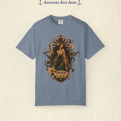 Goddess of Luck | Art Nouveau Casino Tee | Comfort Colors 1717