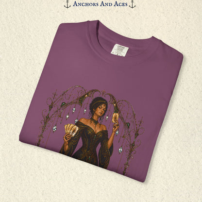 Goddess of Risk Shirt| Art Nouveau Casino Graphic Tee| Vintage Lucky Gambling T-Shirt