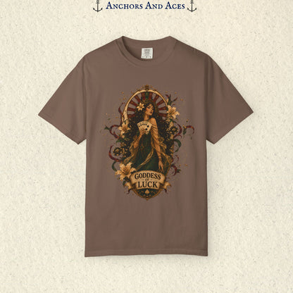 Goddess of Luck | Art Nouveau Casino Tee | Comfort Colors 1717