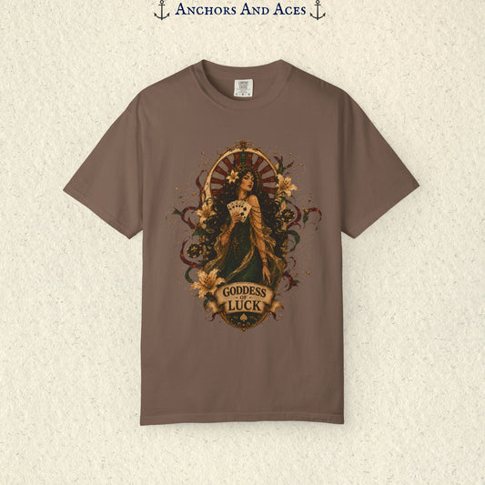 Goddess of Luck | Art Nouveau Casino Tee | Comfort Colors 1717