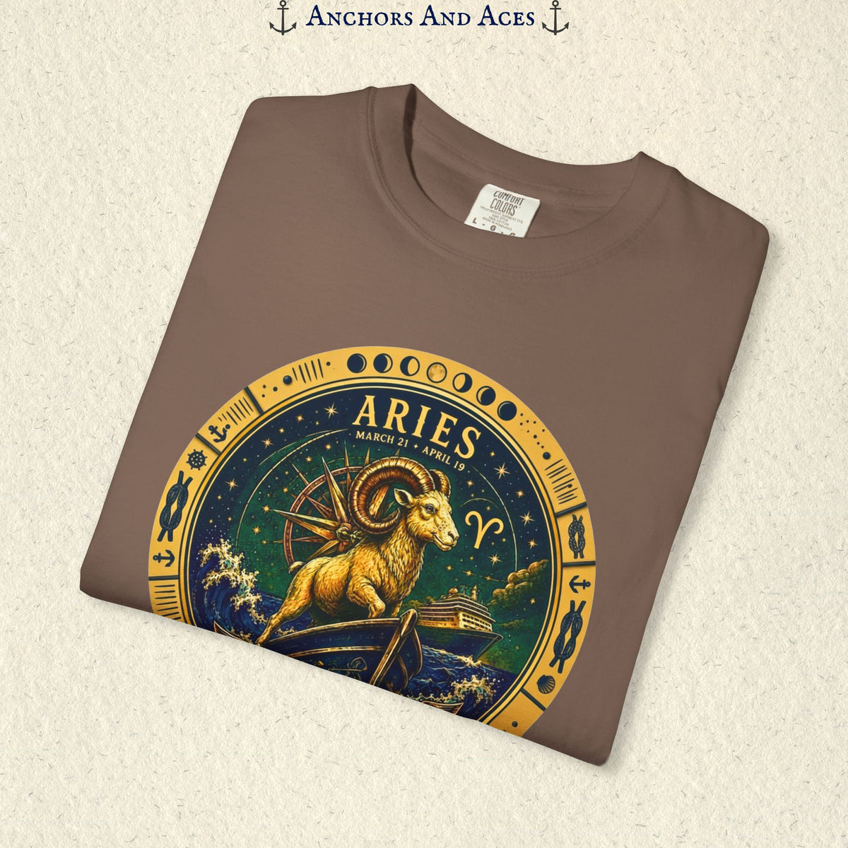 Aries Zodiac Shirt | Celestial Seas – Lead the Voyage