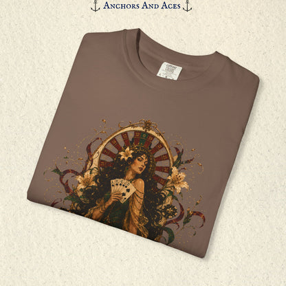 Goddess of Luck | Art Nouveau Casino Tee | Comfort Colors 1717