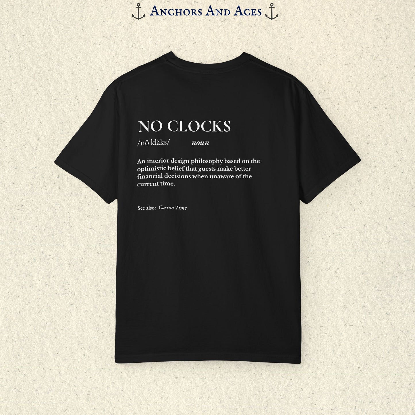 Funny Gambling Shirt | No Clocks| Casino Logic™