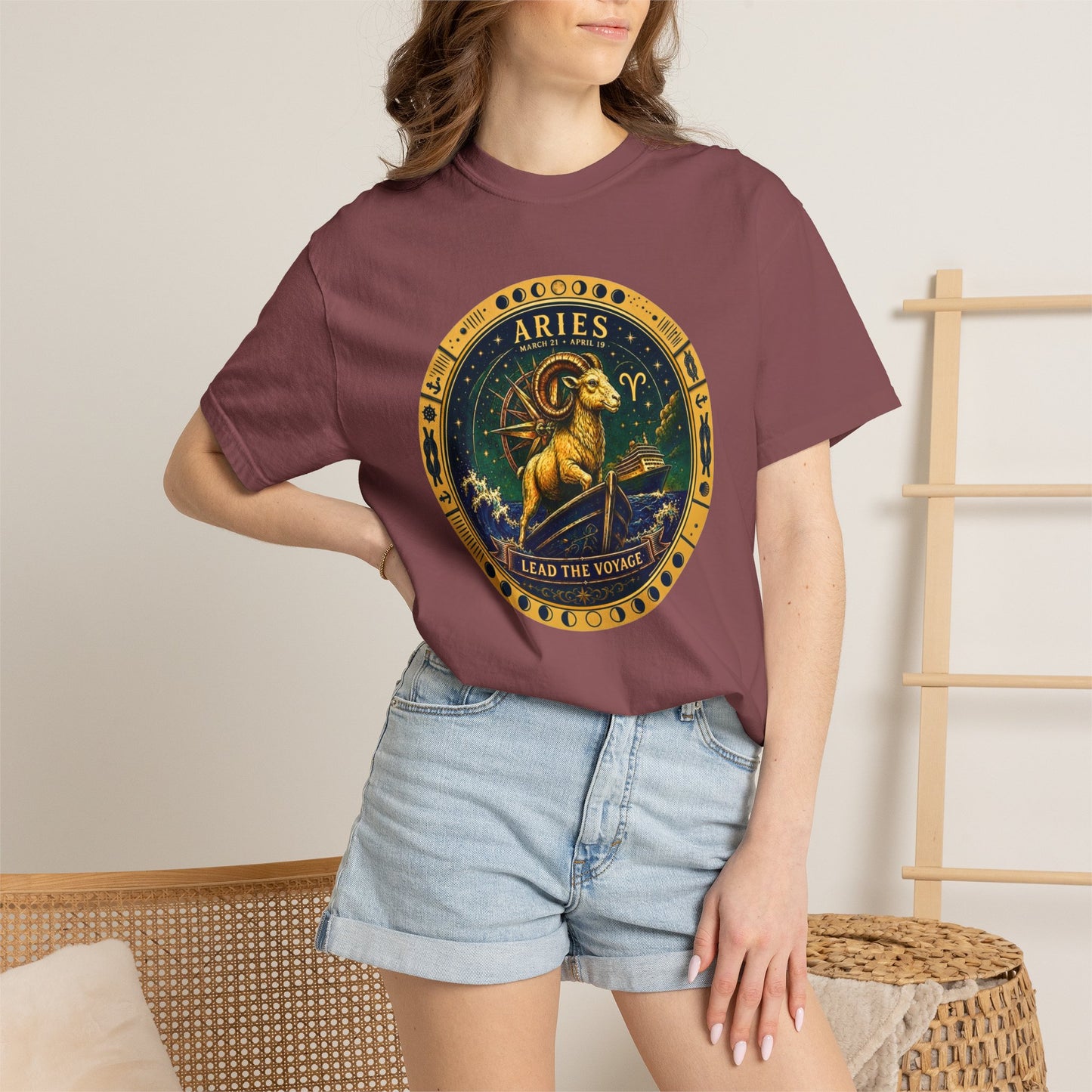 Aries Zodiac Shirt | Celestial Seas – Lead the Voyage