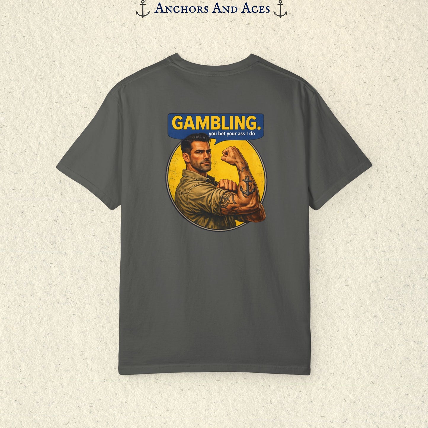 Strongman Inspired | Funny Gambling Graphic Tee (Back Print)