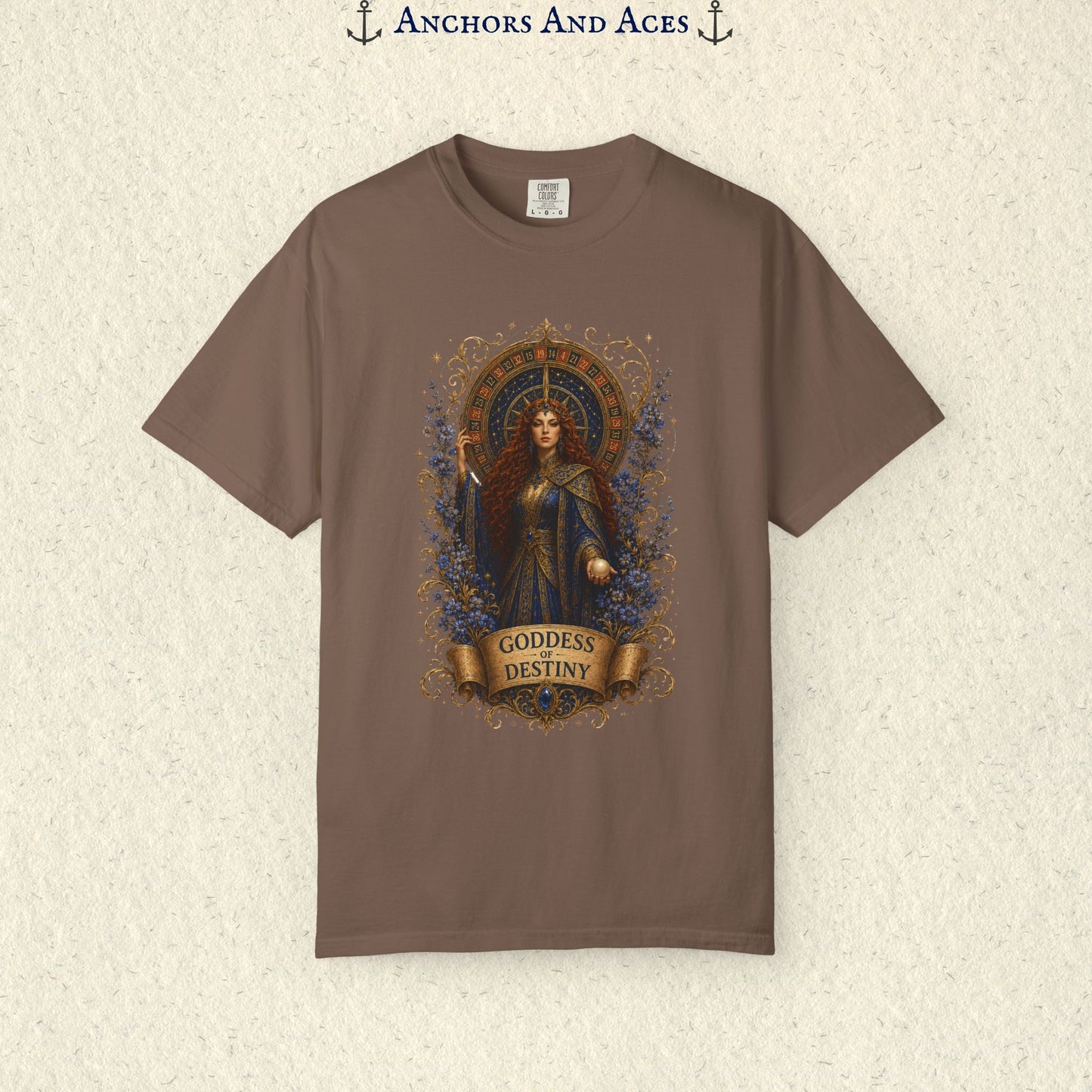 Goddess of Destiny Shirt| Art Nouveau Casino Graphic Tee| Vintage Lucky Gambling T-Shirt