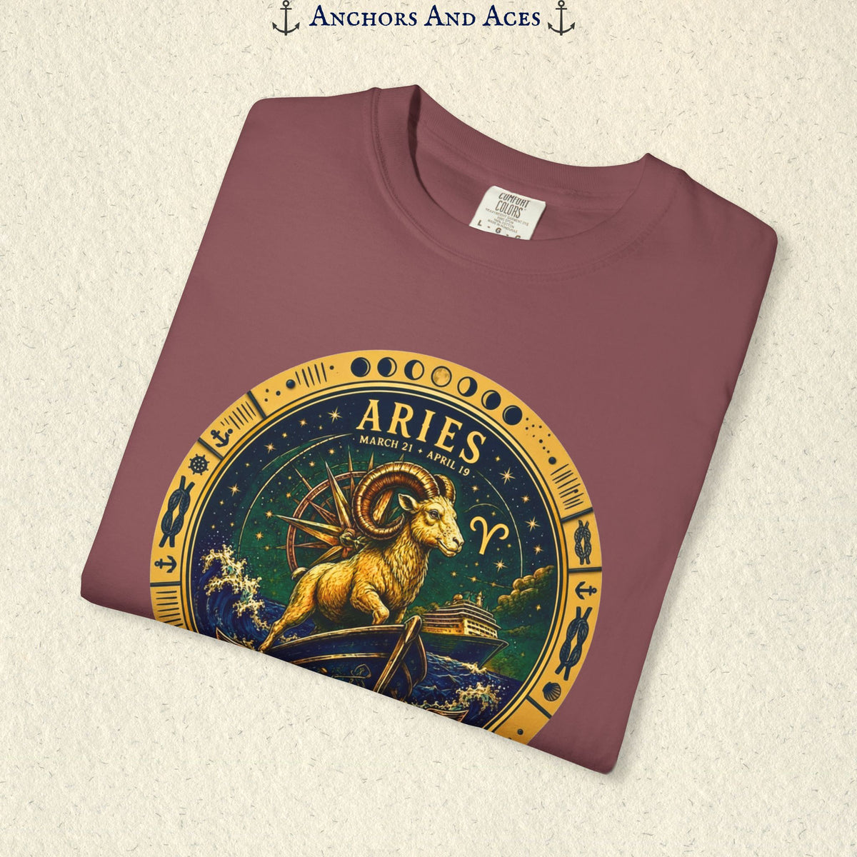 Aries Zodiac Shirt | Celestial Seas – Lead the Voyage