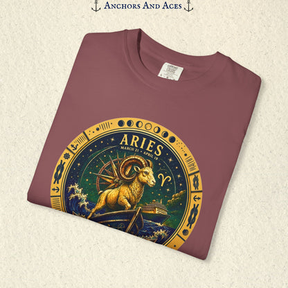 Aries Zodiac Shirt | Celestial Seas – Lead the Voyage