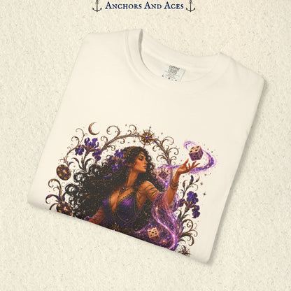 Goddess of Chance Shirt| Art Nouveau Casino Graphic Tee| Vintage Lucky Gambling T-Shirt