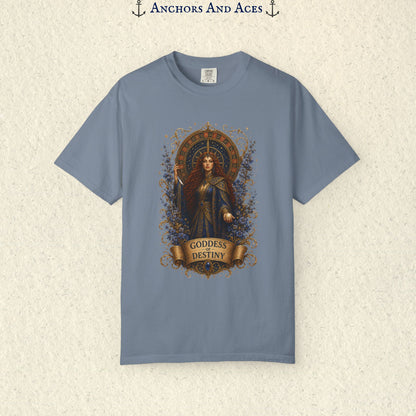 Goddess of Destiny Shirt| Art Nouveau Casino Graphic Tee| Vintage Lucky Gambling T-Shirt