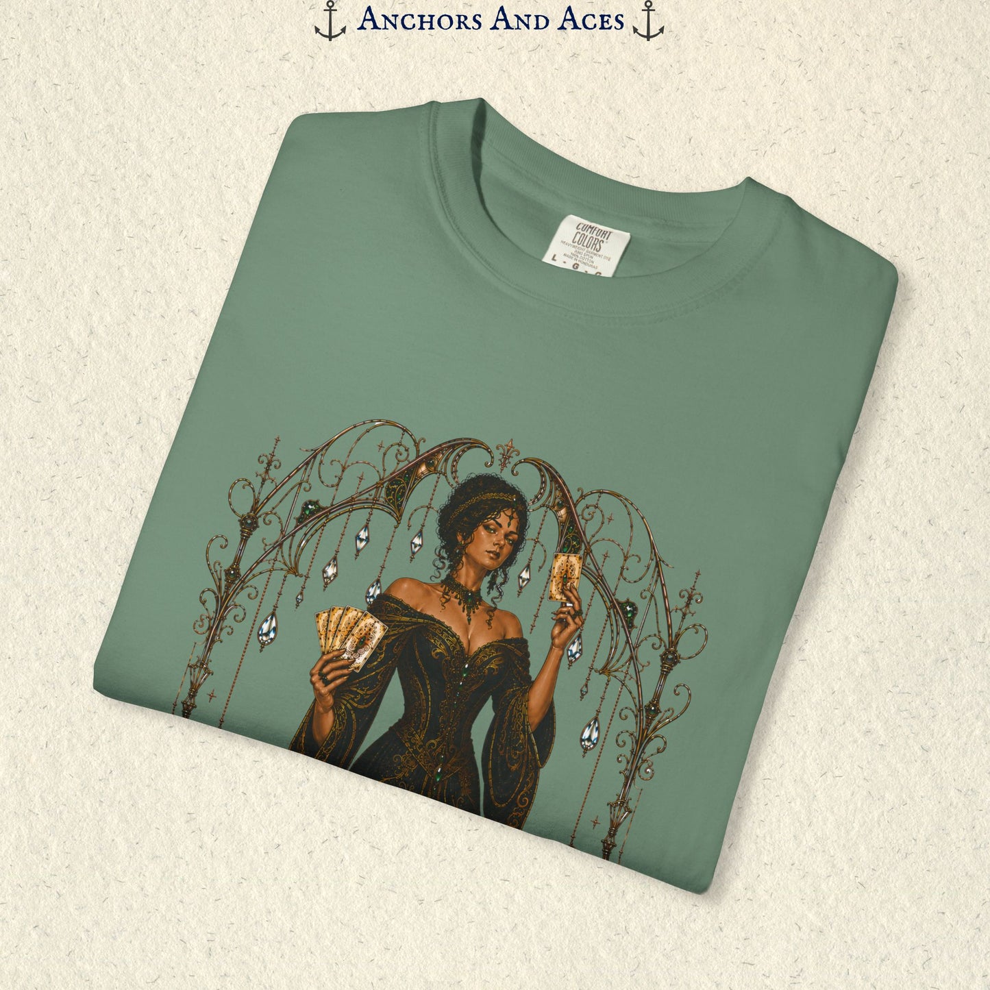 Goddess of Risk Shirt| Art Nouveau Casino Graphic Tee| Vintage Lucky Gambling T-Shirt