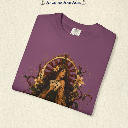 Goddess of Luck | Art Nouveau Casino Tee | Comfort Colors 1717