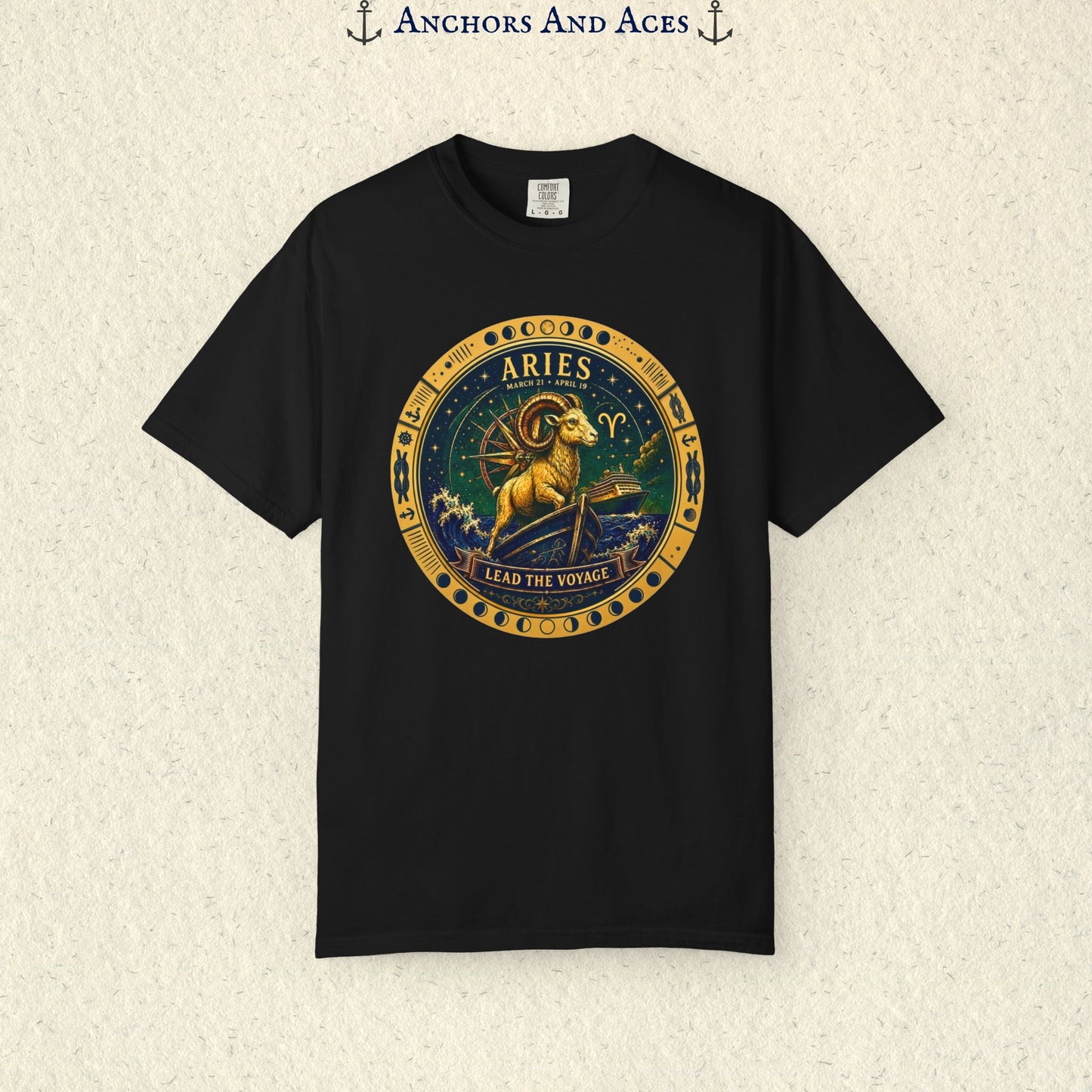 Aries Zodiac Shirt | Celestial Seas – Lead the Voyage