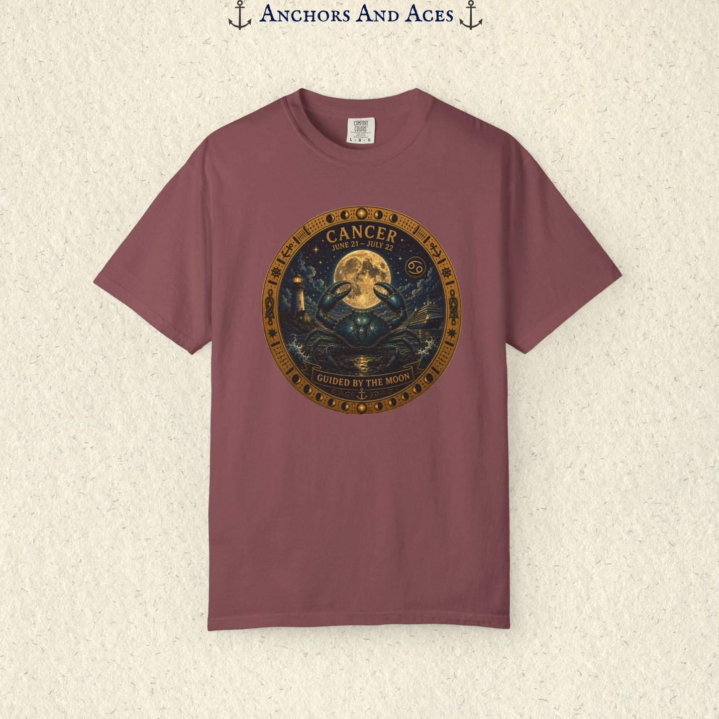 Cancer Zodiac Shirt | Celestial Seas- Guided by the Moon