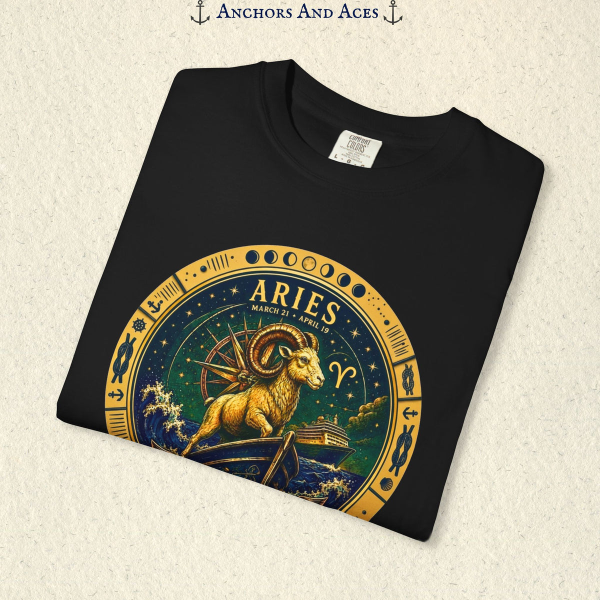Aries Zodiac Shirt | Celestial Seas – Lead the Voyage