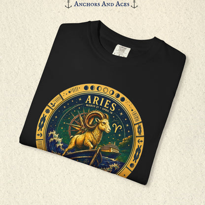 Aries Zodiac Shirt | Celestial Seas – Lead the Voyage