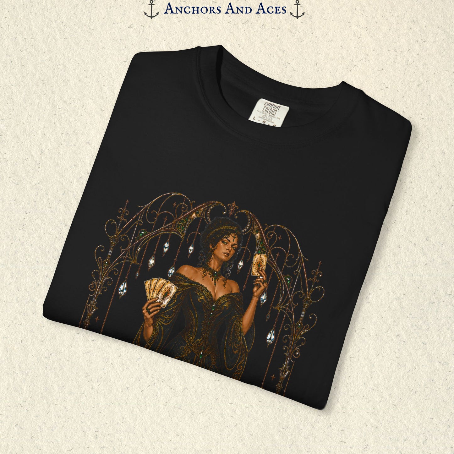 Goddess of Risk Shirt| Art Nouveau Casino Graphic Tee| Vintage Lucky Gambling T-Shirt