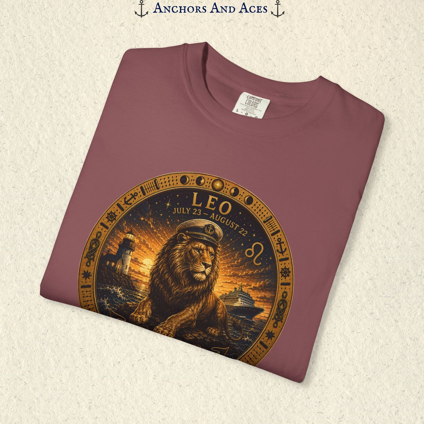 Leo Zodiac Shirt | Celestial Seas - Rule the Tide