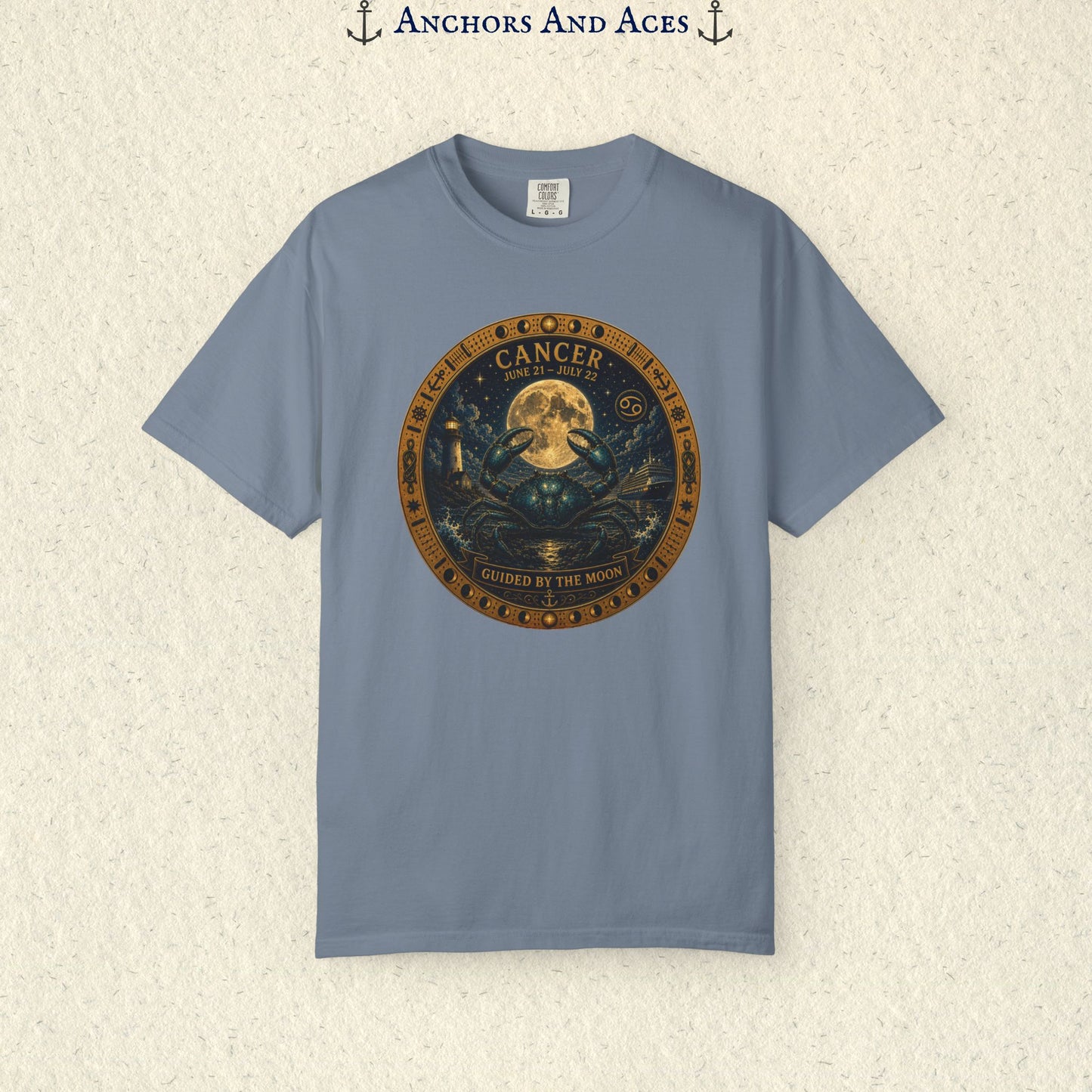 Cancer Zodiac Shirt | Celestial Seas- Guided by the Moon
