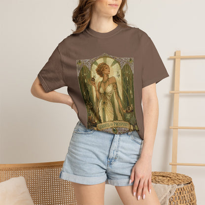 Art Nouveau Casino Graphic Tee| Goddess of Prosperity Shirt| Vintage Lucky Gambling T-Shirt