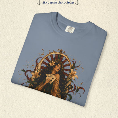 Goddess of Luck | Art Nouveau Casino Tee | Comfort Colors 1717