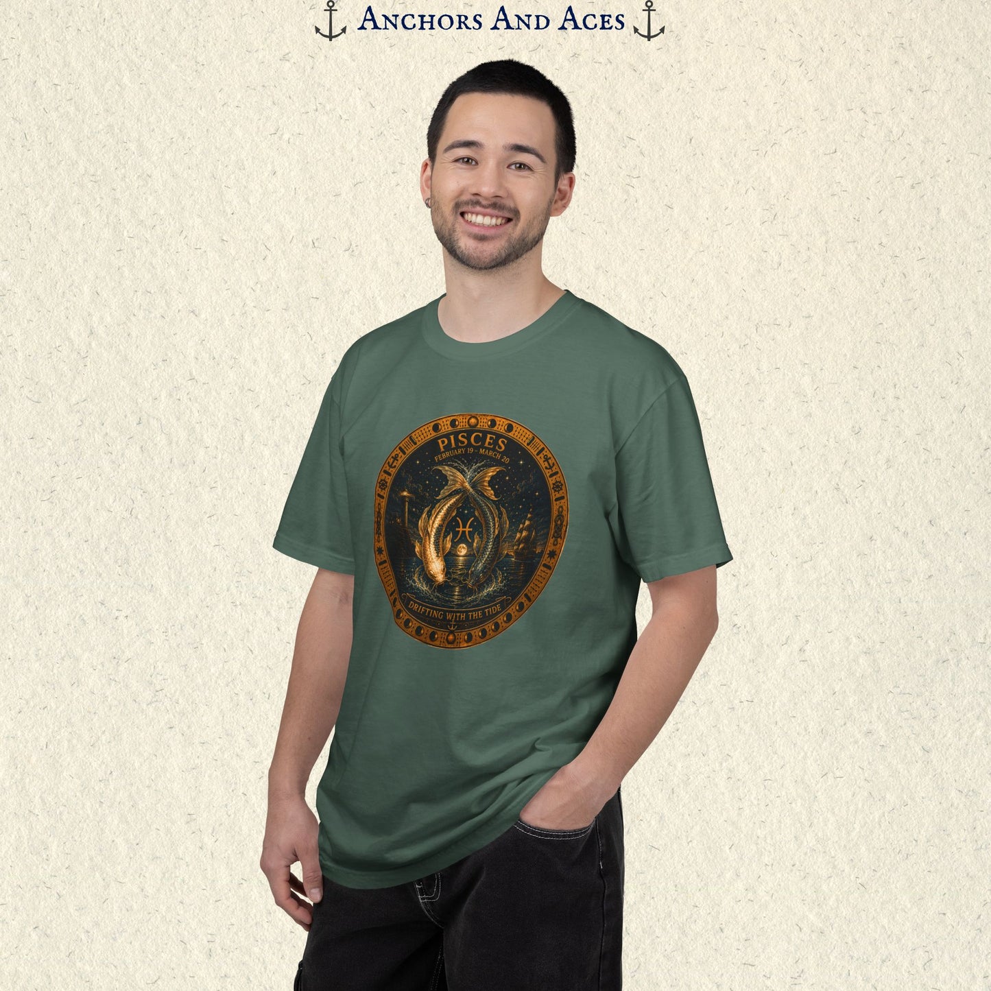 Pisces Zodiac Shirt | Celestial Seas - Drifting With The Tide