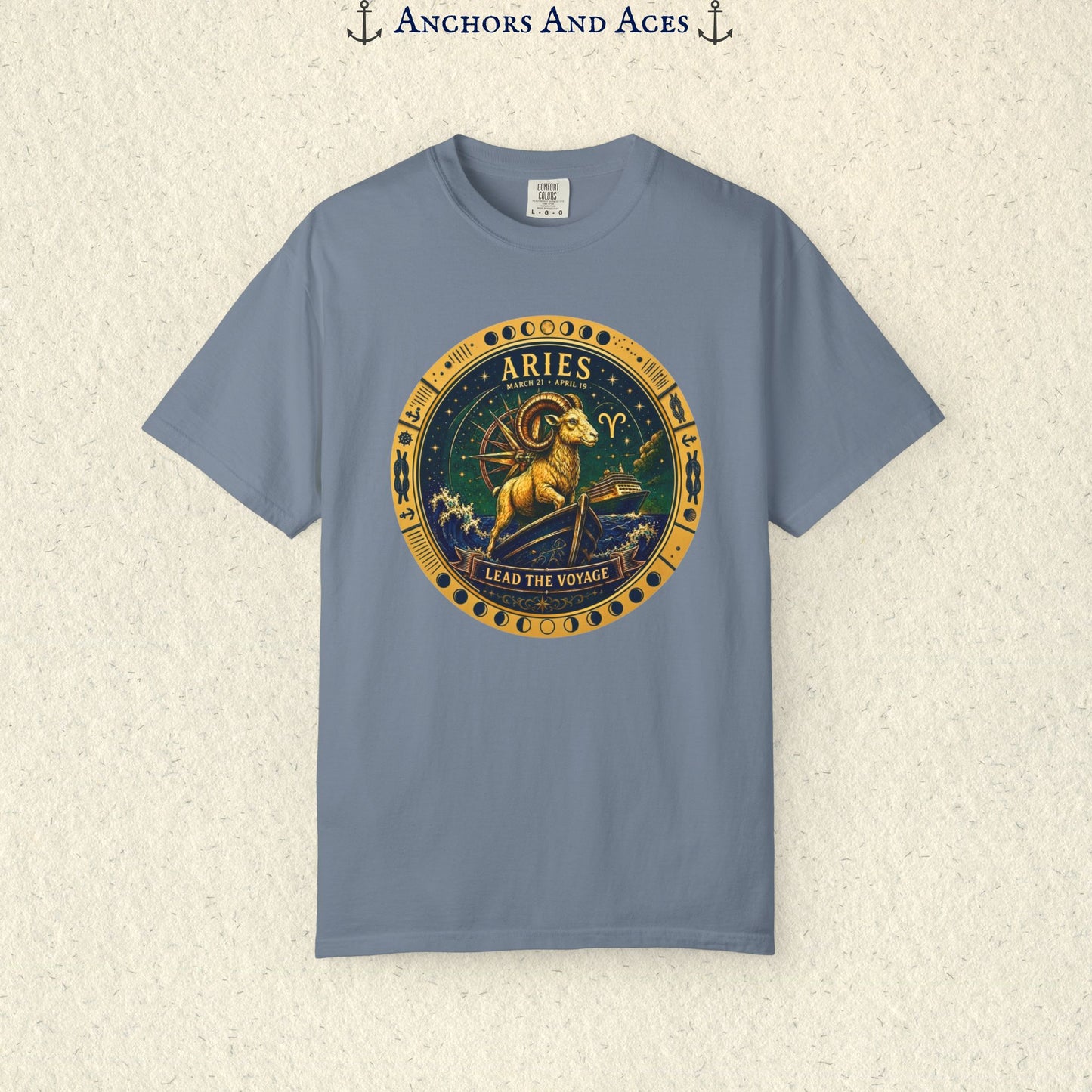 Aries Zodiac Shirt | Celestial Seas – Lead the Voyage