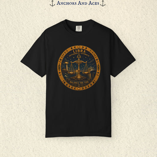 Libra Zodiac Shirt | Celestial Seas – Balance The Tide