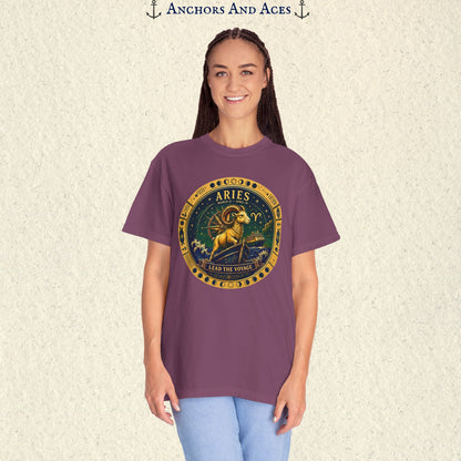 Aries Zodiac Shirt | Celestial Seas – Lead the Voyage