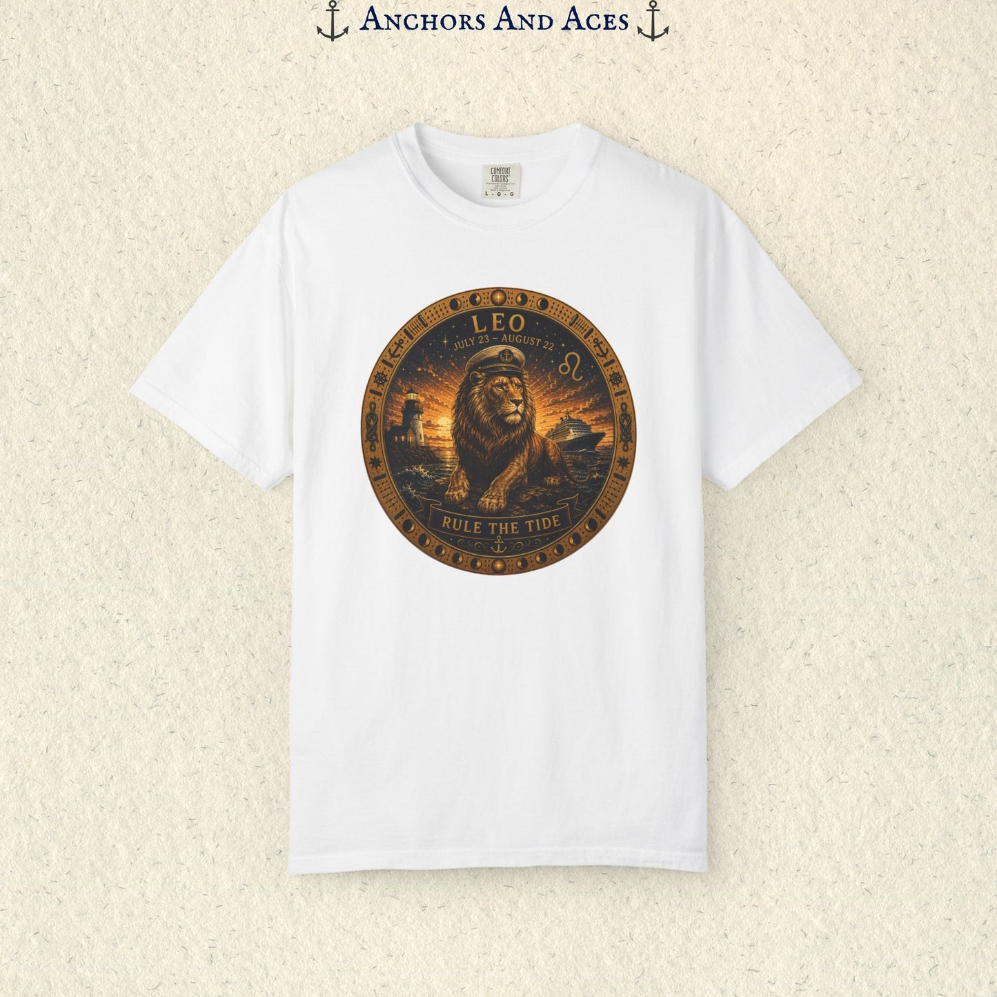 Leo Zodiac Shirt | Celestial Seas - Rule the Tide