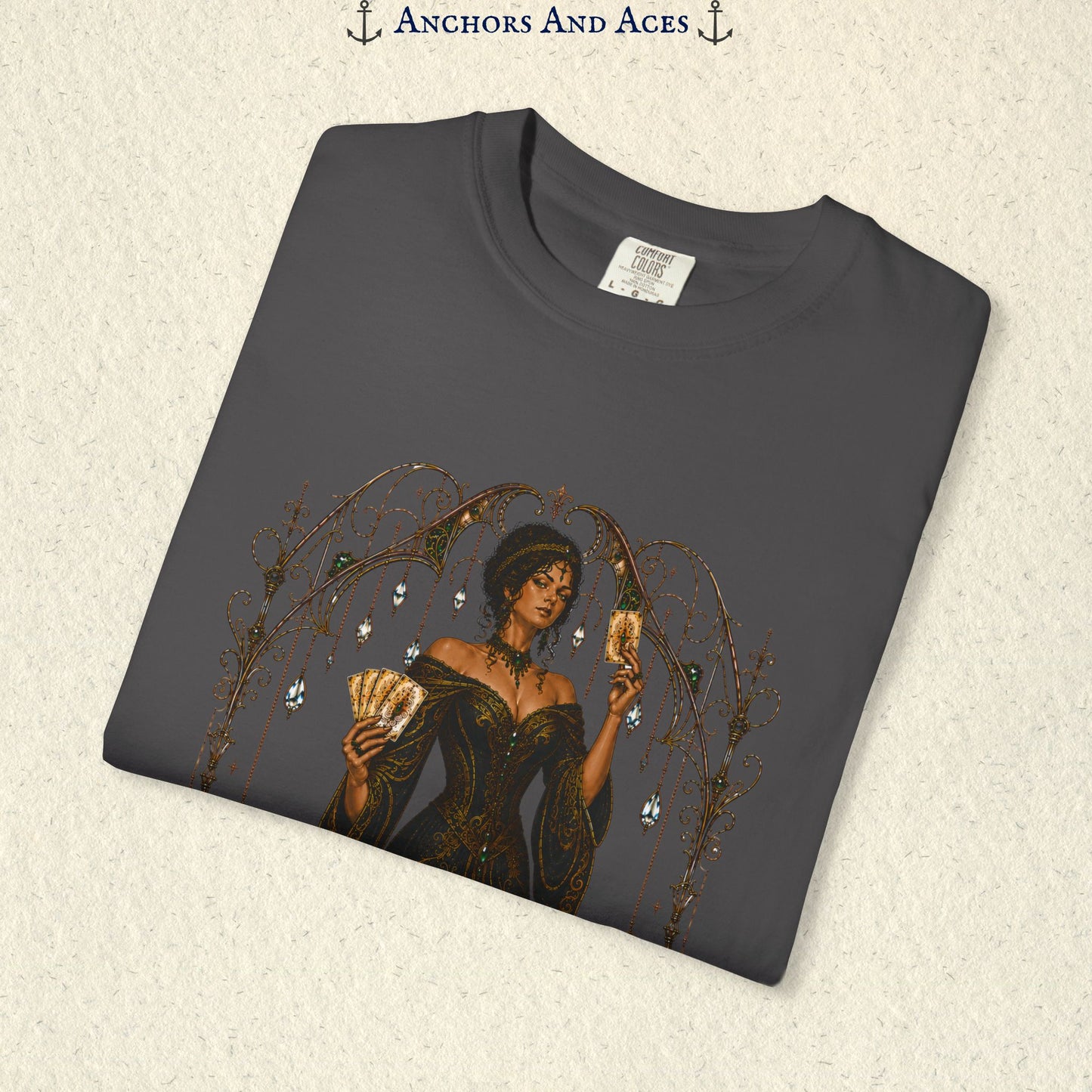 Goddess of Risk Shirt| Art Nouveau Casino Graphic Tee| Vintage Lucky Gambling T-Shirt