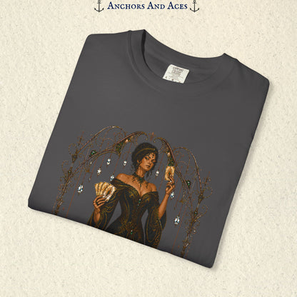 Goddess of Risk Shirt| Art Nouveau Casino Graphic Tee| Vintage Lucky Gambling T-Shirt
