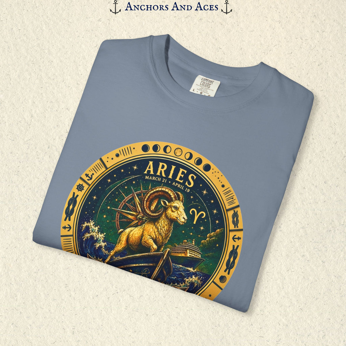 Aries Zodiac Shirt | Celestial Seas – Lead the Voyage